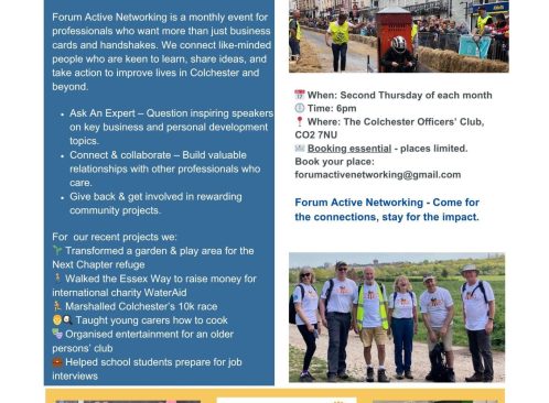 Boydens Proud to Support Forum Active Networking in Colchester image
